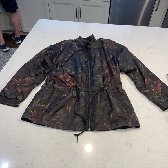 Vintage LAVON Full Zip Jacket Sz MED Black Floral 80s Vibe - Picture 6 of 10